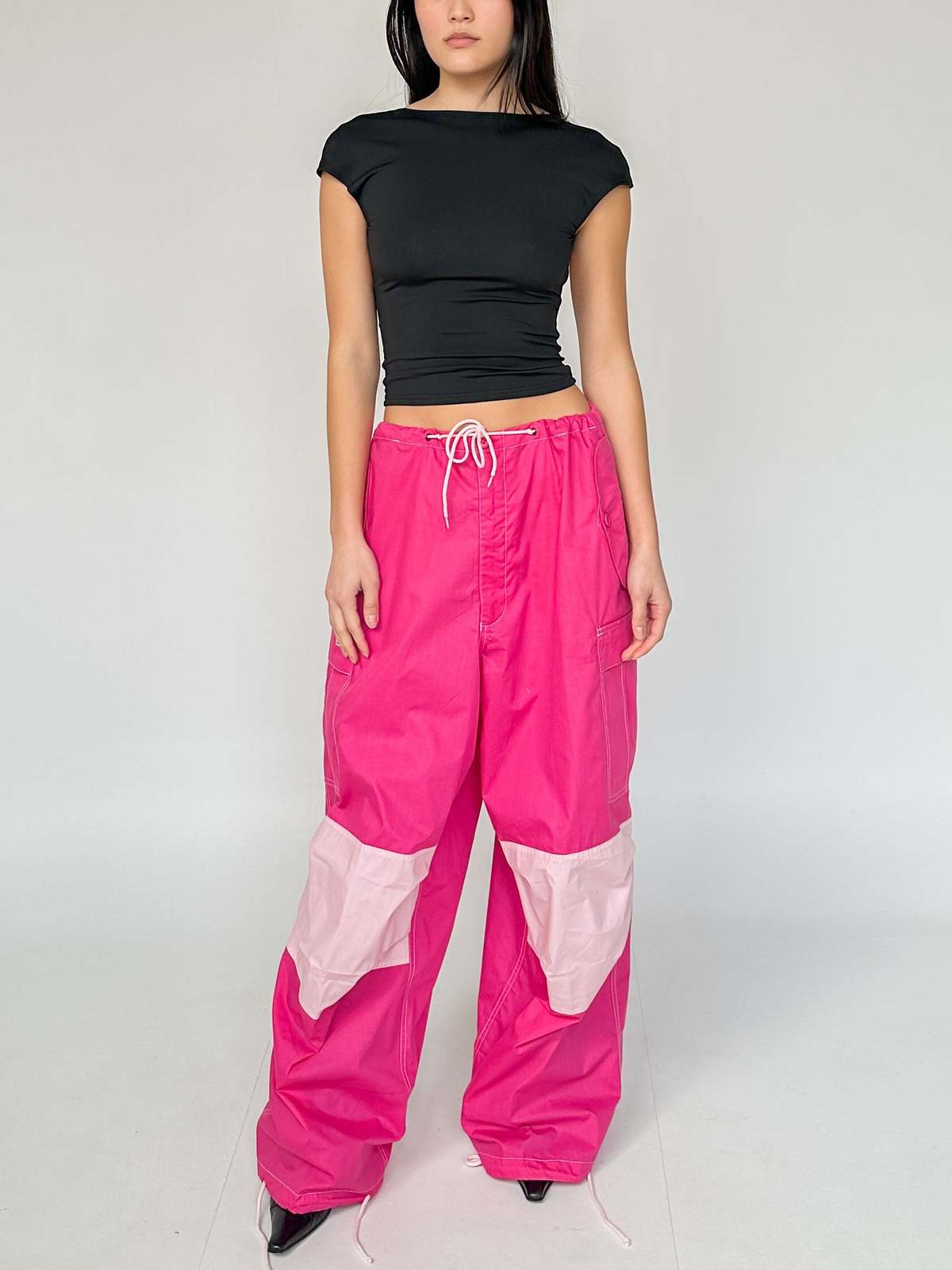 ◆as if calie◆ PARACHUTE CARGO PANTS PINK CA23APT010PK PARACHUTE CARGO PANTS PINK -www.asif-calie.com -