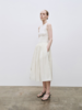Mijeong Park | Gathered Midi Skirt - Cream - Thumbnail 4