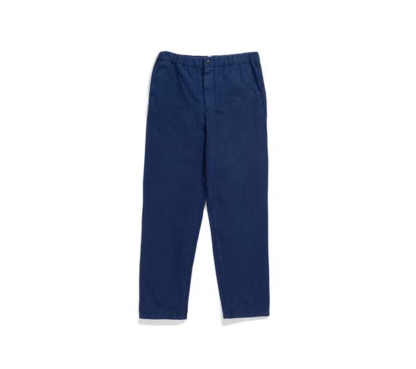 Norse Projects Ezra Cotton Linen Trouser Navy Garmentory