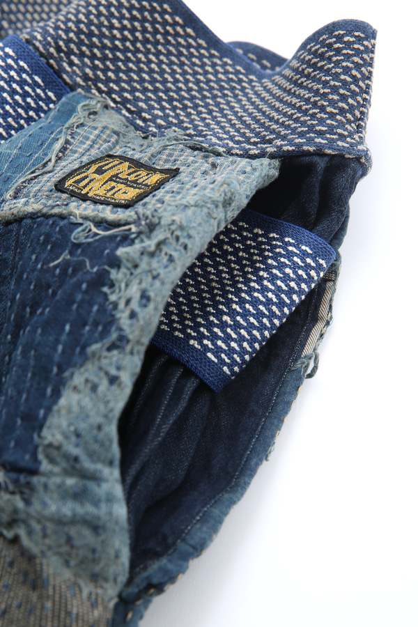 Kapital KOUNTRY BORO SHIMOKITA Short Pants - Indigo | Garmentory