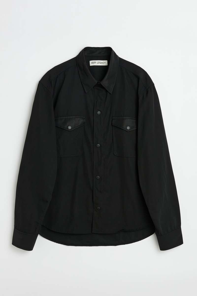 Our Legacy Parade Shirt - Black Drape Tech | Garmentory