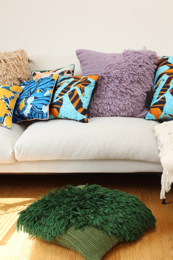 Artist Alpaca Handmade Alta Fringe Pillow Pine Artist Alpaca Handmade Alta Fringe Pillow Pine