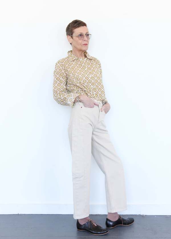 Auntie Oti Button Shirt - Wallpaper