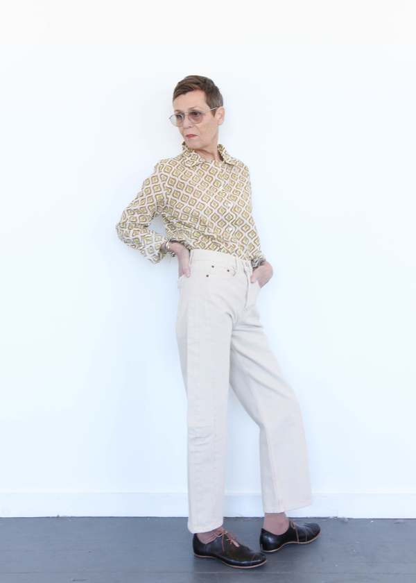 Auntie Oti Button Shirt - Wallpaper