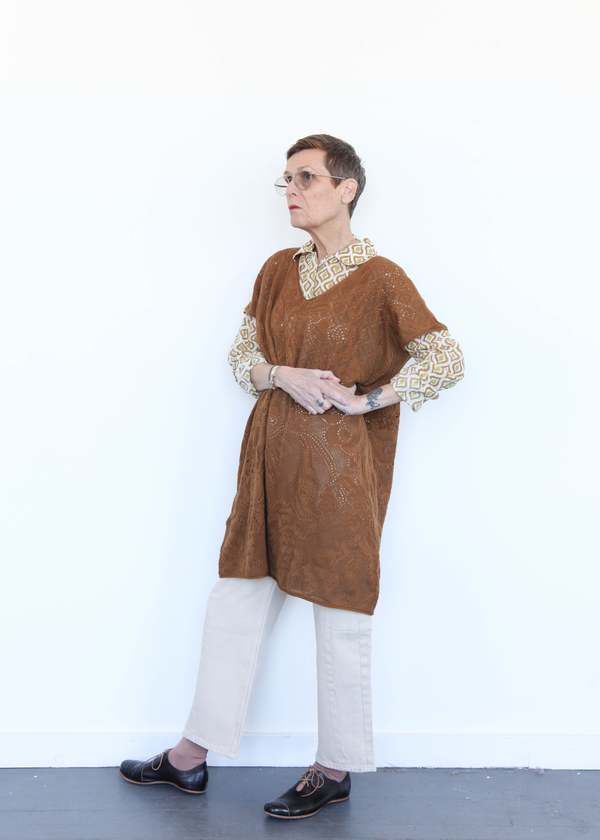 Auntie Oti Button Shirt - Wallpaper