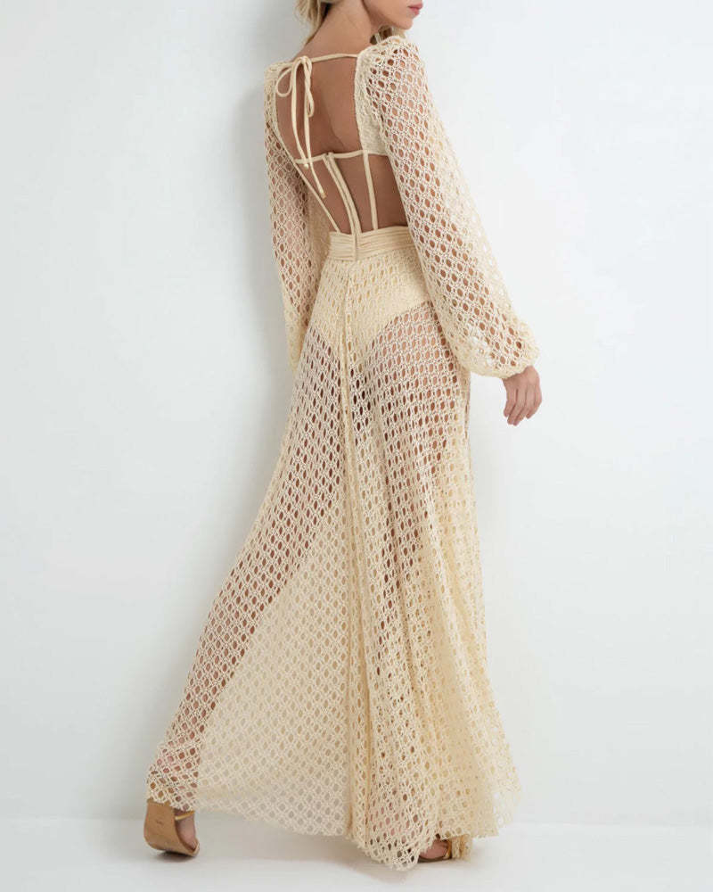 patbo monstera crochet bustier dress juliet on LTK