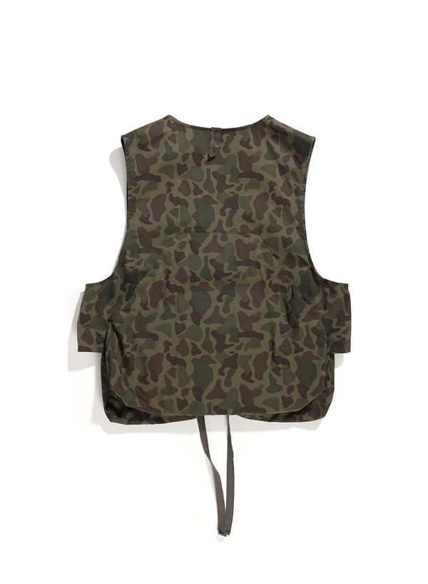 Engineered Garments Fowl Vest - Olive Camo 6.5oz Flat Twill
