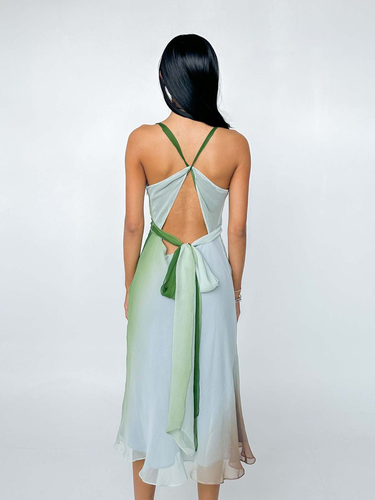 green emerald velvet dress Slim Pleated Maxi Dress main image 0