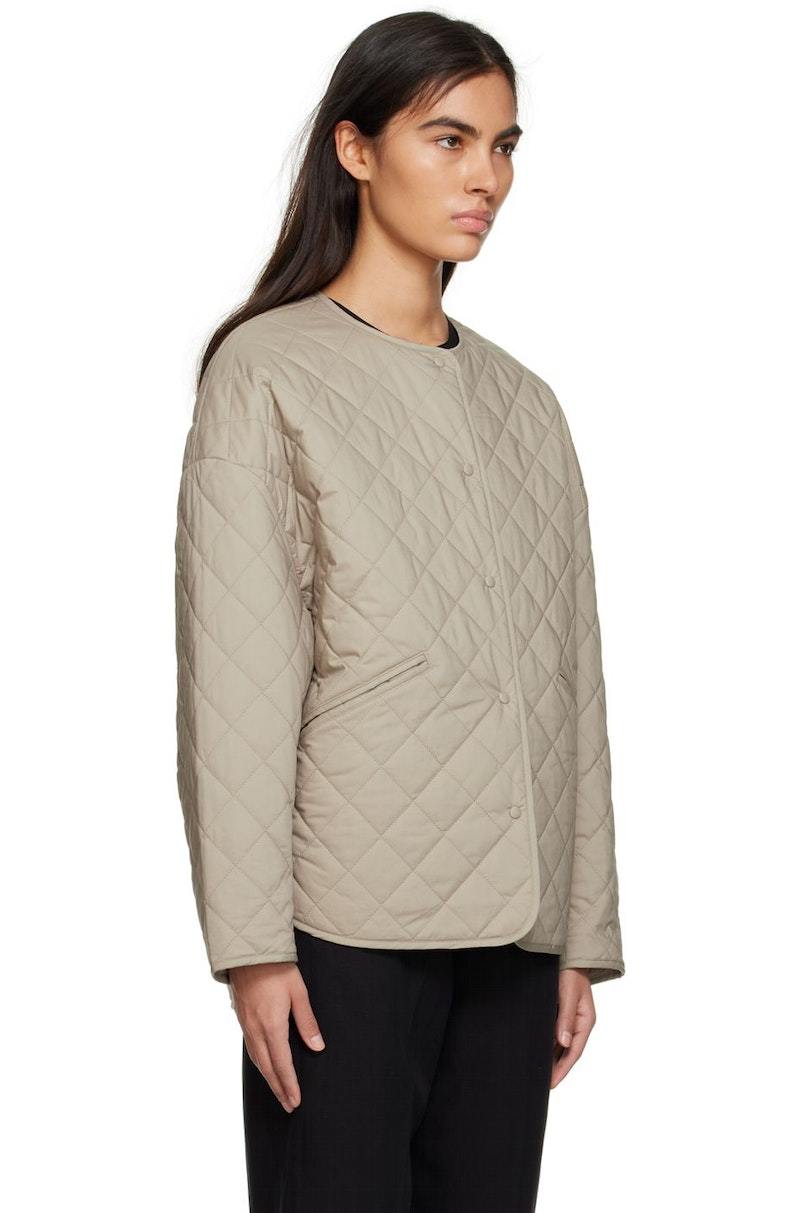 TOTEME Khaki Quilted Jacket | Garmentory