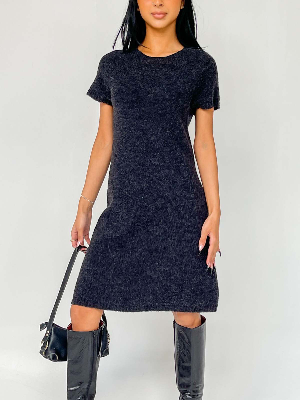 dress dkny Metallic Bubble Logo Sneaker Dress | Shift Dress main image 0