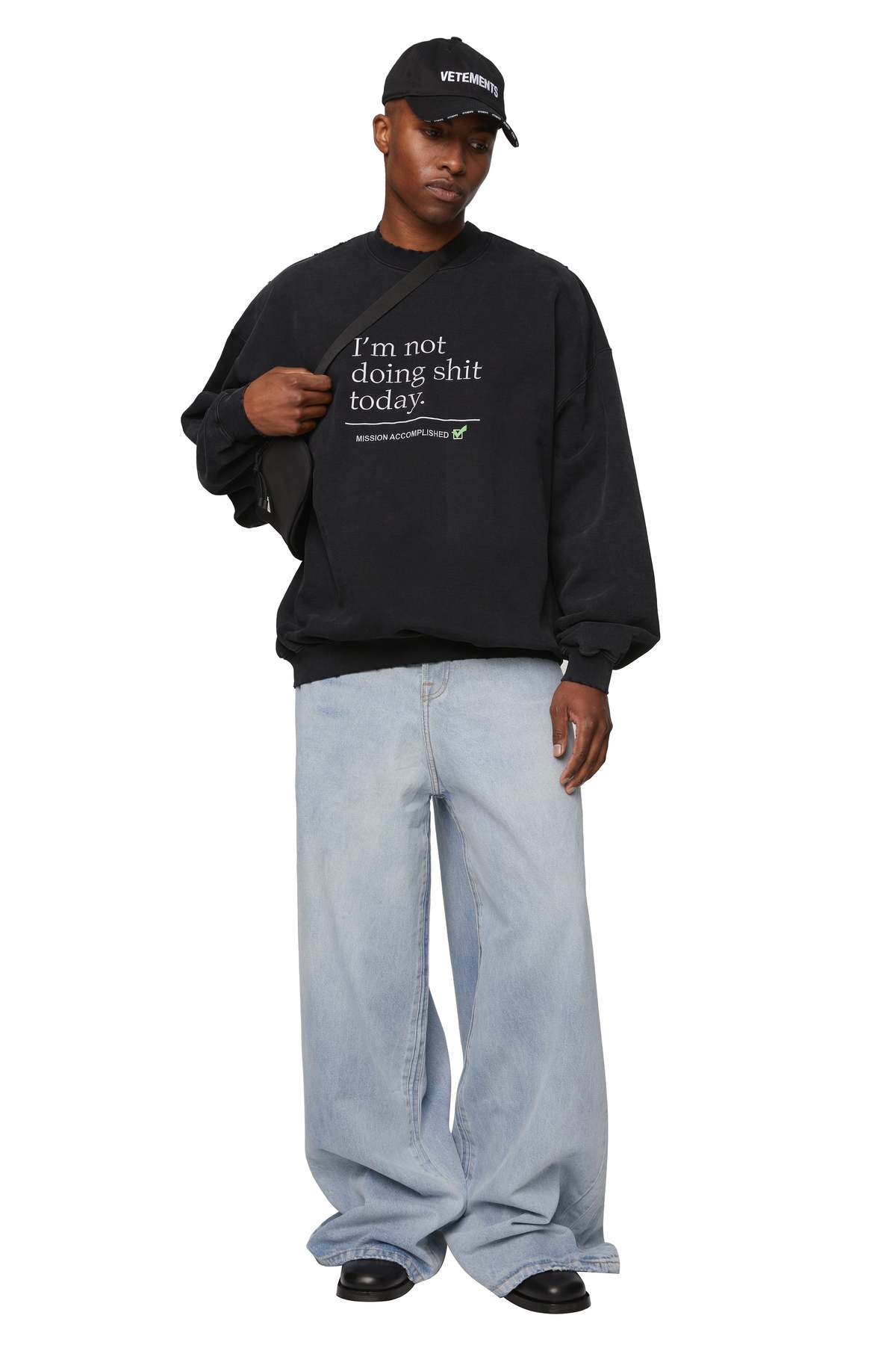 トップス VETEMENTS 23SS Not Doing Crewneck Sweat VETEMENTS Not Doing Shit Today Sweat Lilac | END. (US)