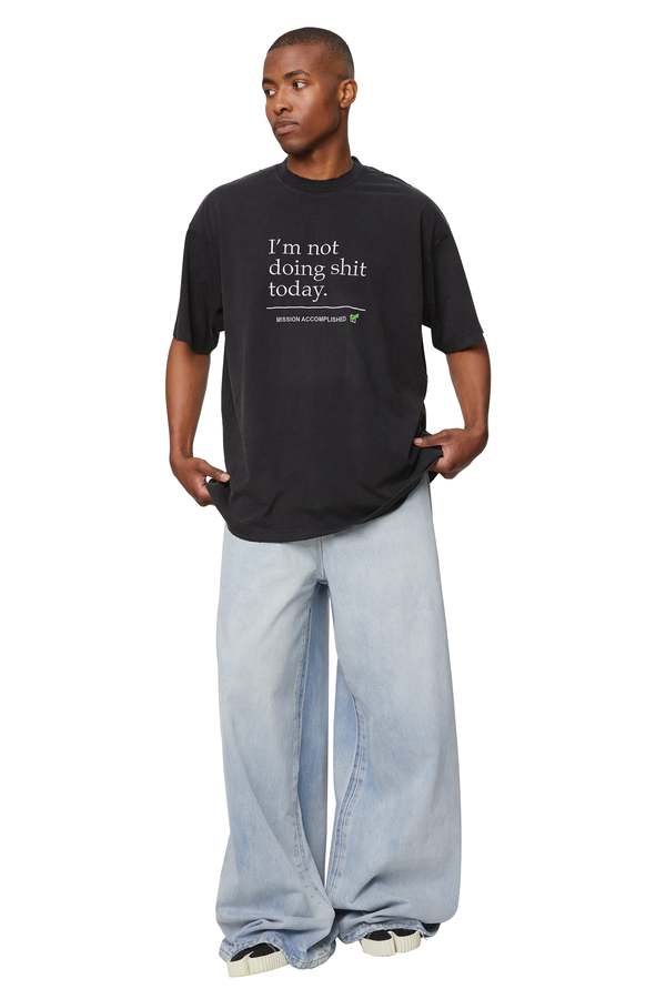 Vetements Not Doing Shit Today T-shirt - Black | Garmentory