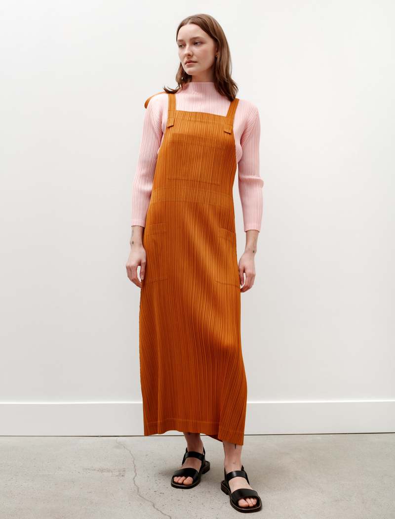 Pleats Please by Issey Miyake Overalls Dress - Light Toffee