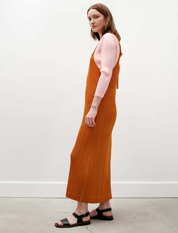 Pleats Please by Issey Miyake Overalls Dress - Light Toffee
