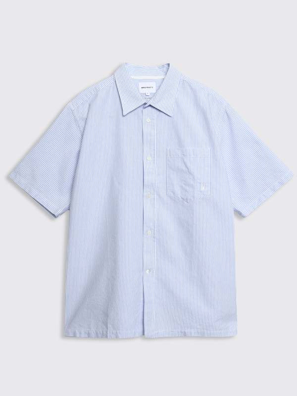 Norse Projects Ivan Oxford Monogram in Pale Blue