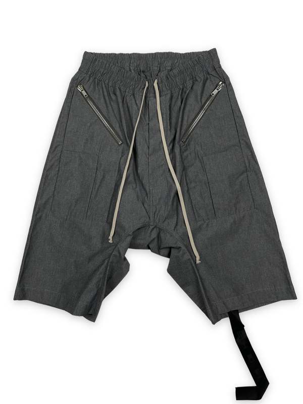 Rick Owens Stobe Cargo Pod Shorts - Grey Melange | Garmentory