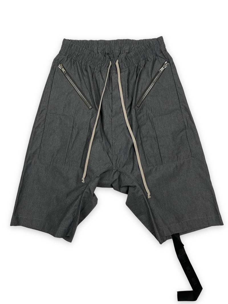 Rick Owens Stobe Cargo Pod Shorts - Grey Melange | Garmentory