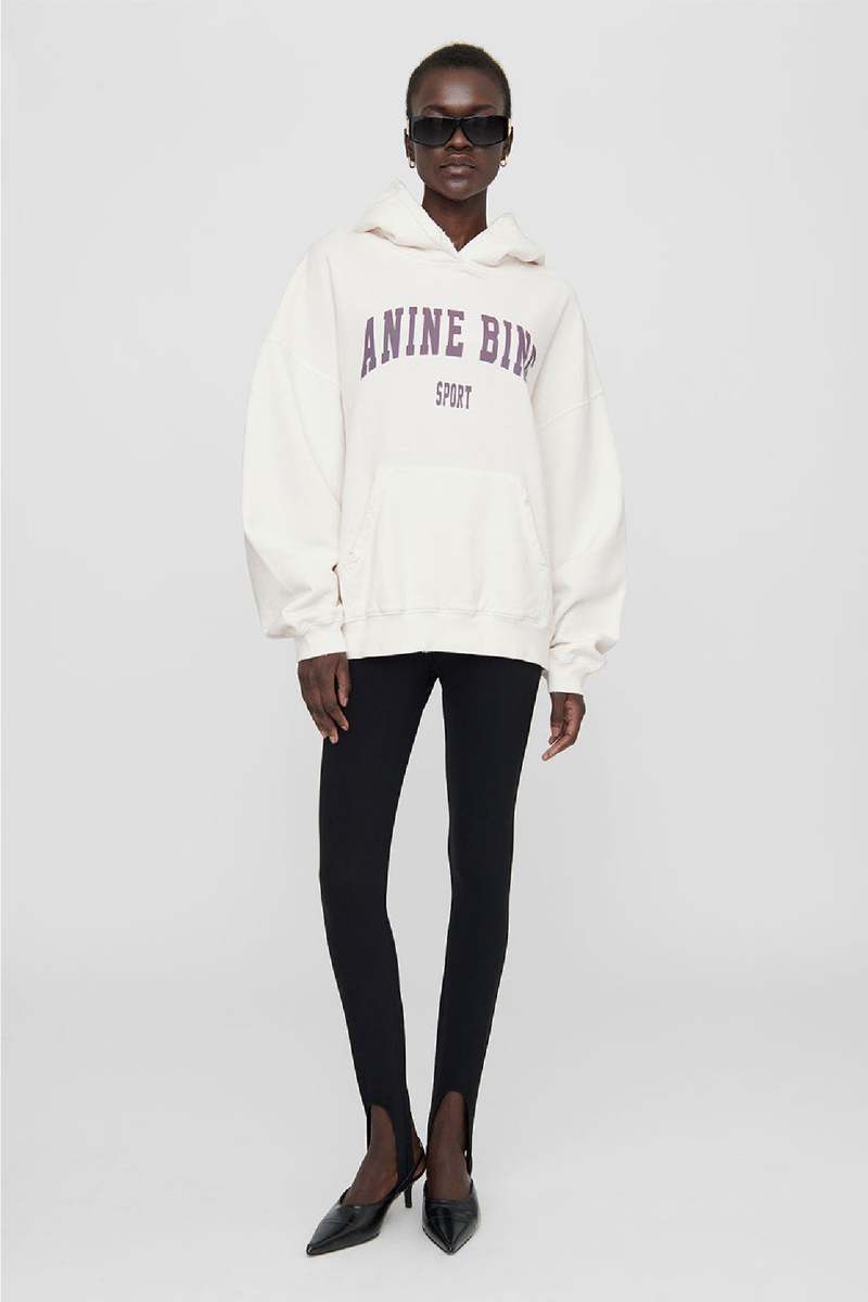 Anine Bing Harvey Sweatshirt - Off White/Purple | Garmentory