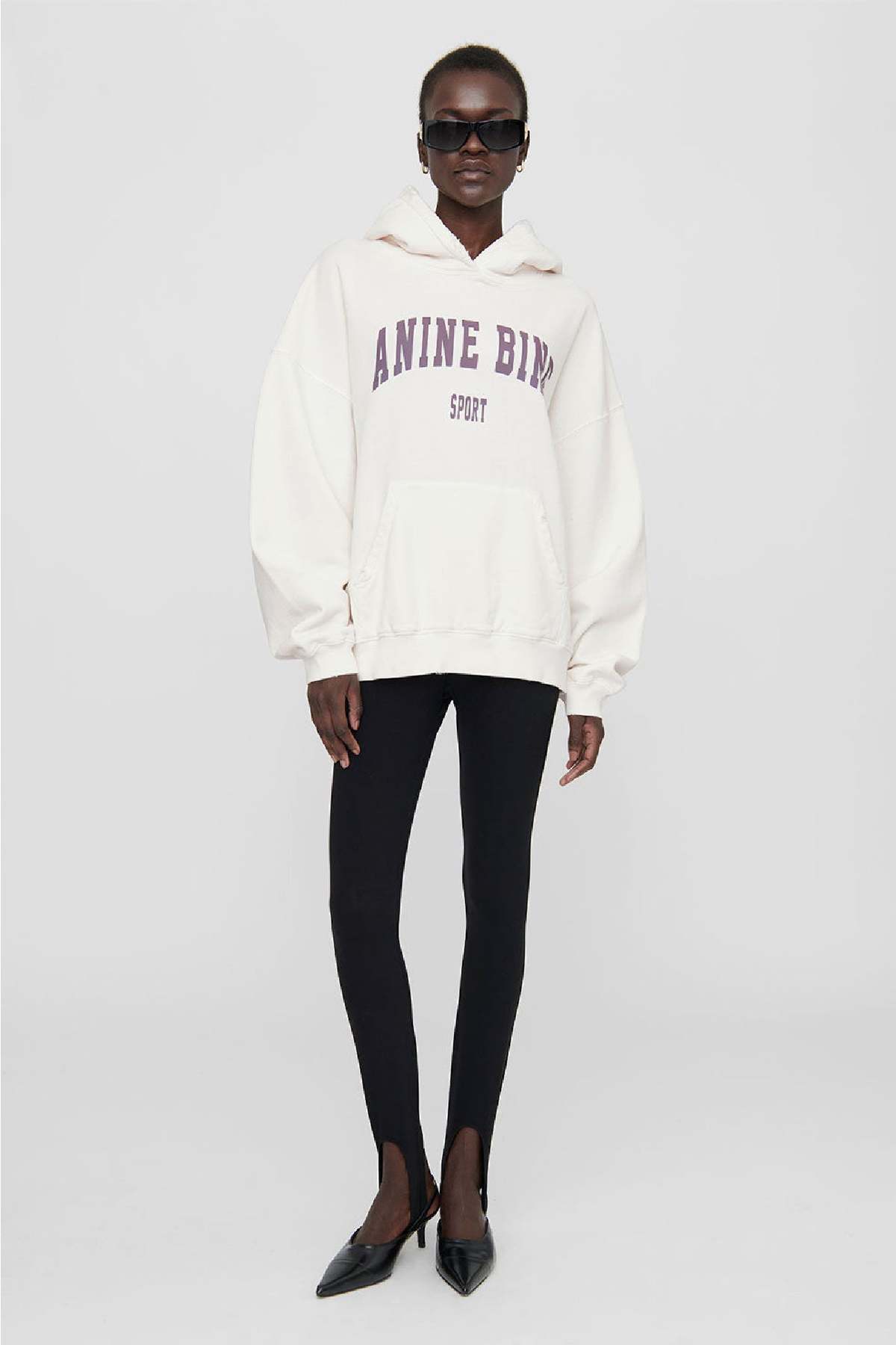 Anine Bing Harvey Sweatshirt - Off White/Purple | Garmentory Anine Bing Harvey Sweatshirt - Off White/Purple | Garmentory