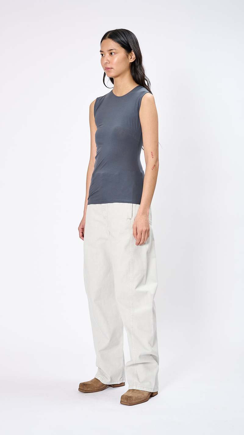 Lemaire Twisted Second Skin Tank Top - Zinc | Garmentory