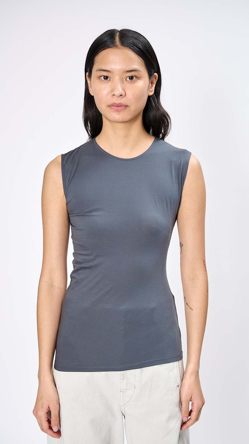 Lemaire Twisted Second Skin Tank Top - Zinc | Garmentory