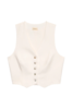 Donni Crop Vest - Creme - Thumbnail 1