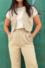 DONNI CROP VEST - LYCHEE - Thumbnail 1