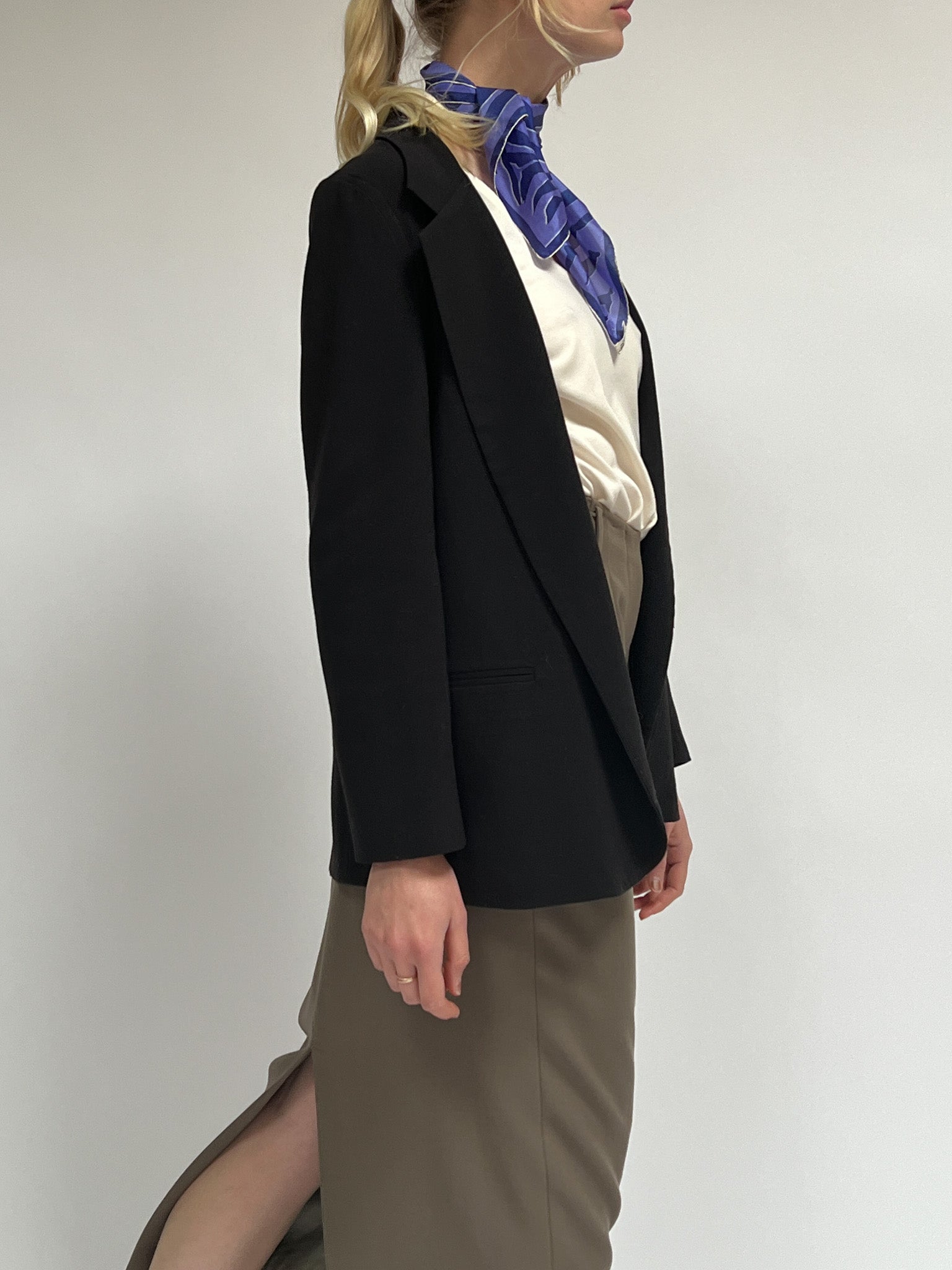 Y2K Satin Contrast Blazer