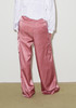 Tibi Shiny Nylon Pleated Stella Cargo Pants - Rose - Thumbnail 3