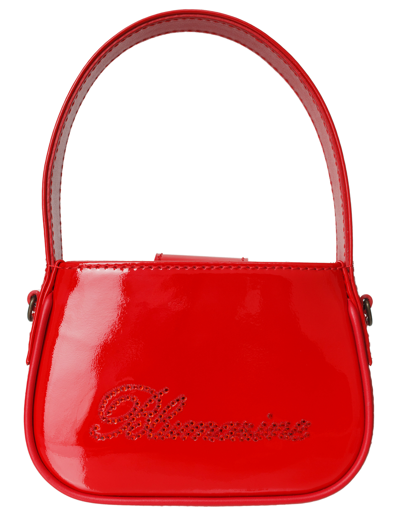 Blumarine Borsa mini rhinestone logo bag - Red | Garmentory