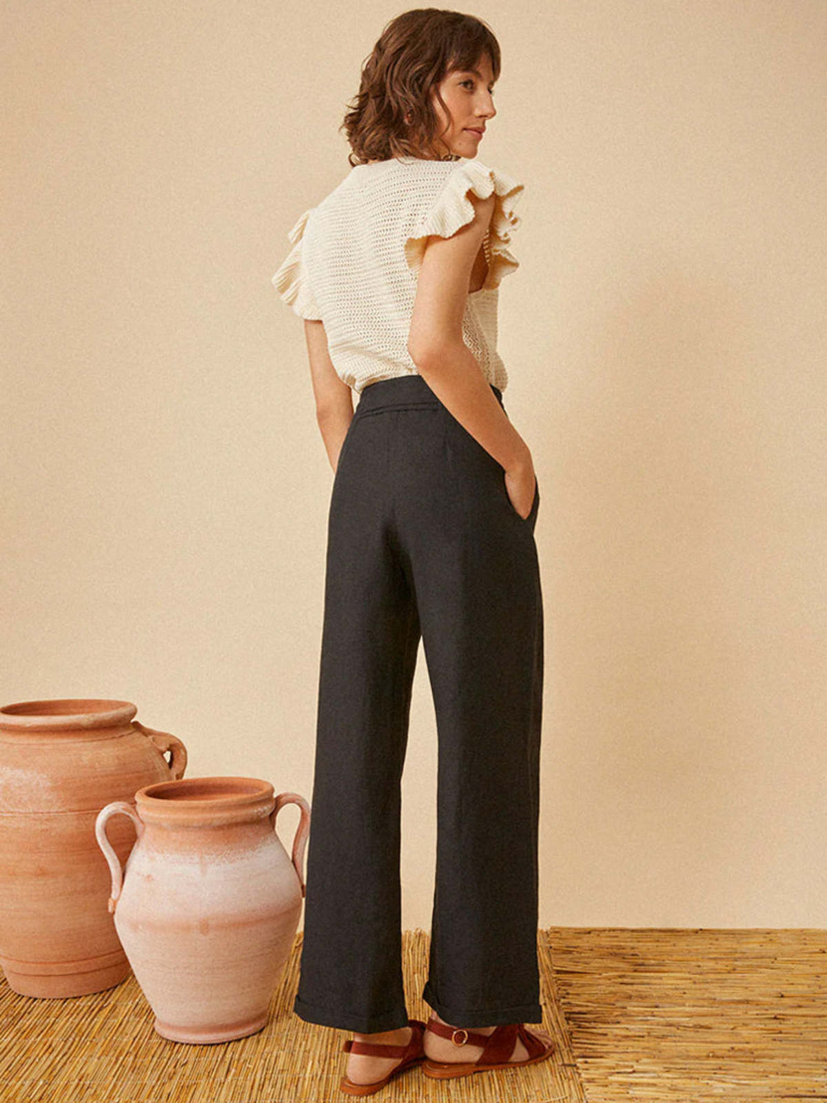 Des Petits Hauts Tanger Trousers - Noir - Image 3 of 5