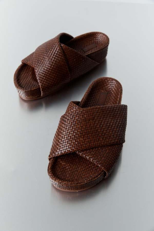 St. Agni Woven Flatform Slide | Garmentory
