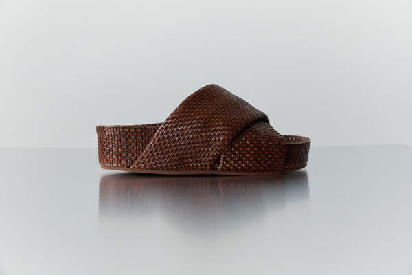 St. Agni Woven Flatform Slide | Garmentory
