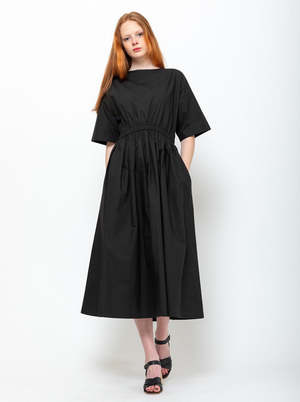 strapless open back dress Michael Stars Alessa Split Neck Dress in Black - Black