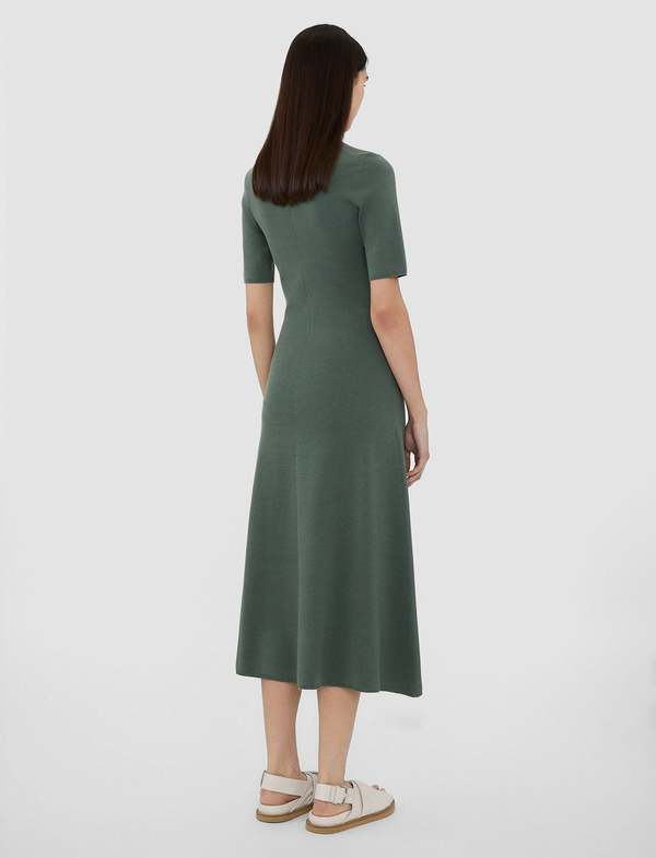 Joseph Silk Stretch Dress - green | Garmentory