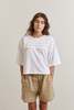 amente Ruffled Half sleeve Cotton T-shirt - Thumbnail 2