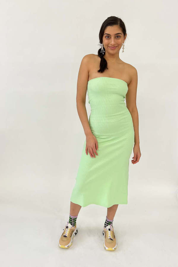 Summi Summi Strapless A Line Midi Dress - Mint | Garmentory