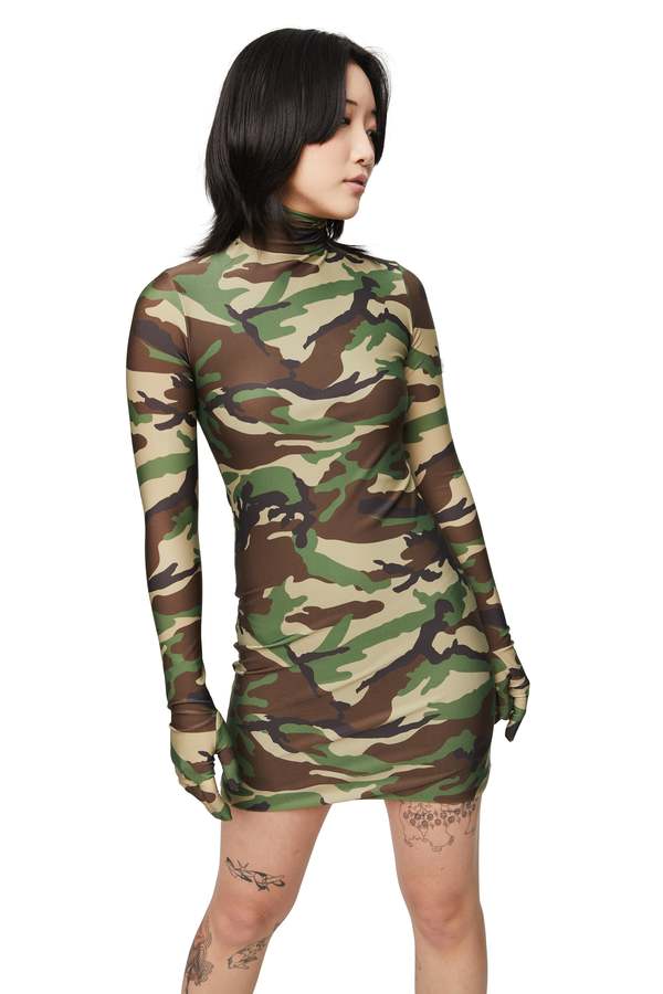 mint green colour combination dress Camo Dress main image 1