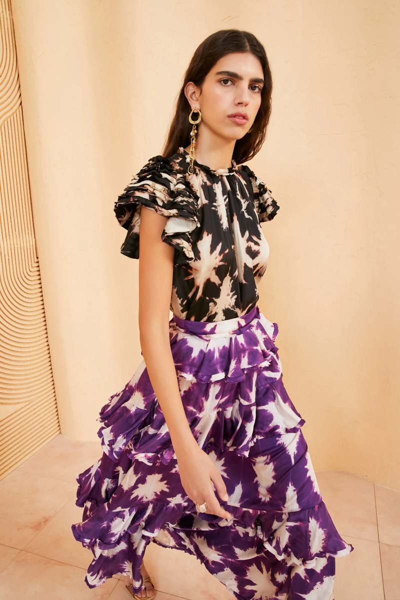 Ulla Johnson Micaela Top - Noir Blur | Garmentory, image size:800x1200