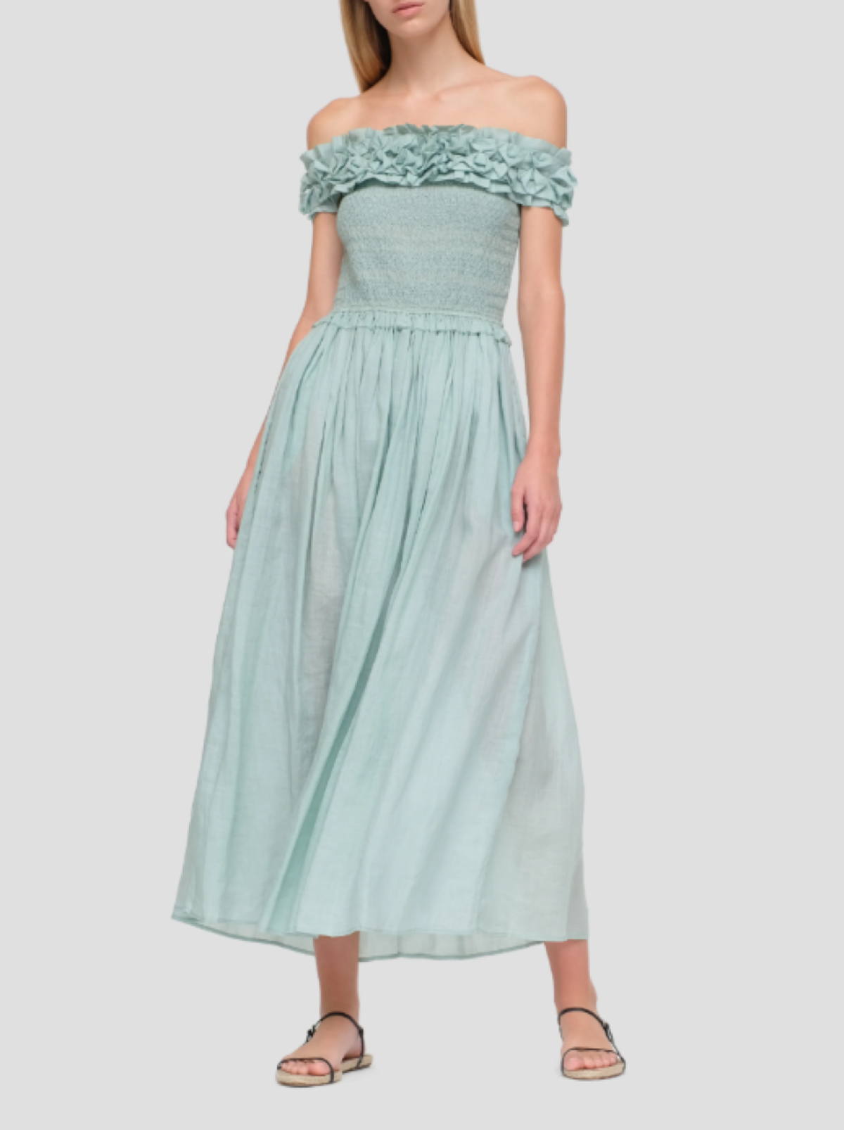 Sea-NY Frida Strapless Midi Dress - Mint | Garmentory