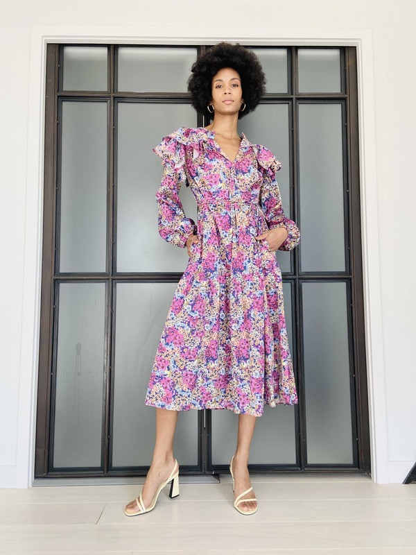 knee length dresses for ladies salome dress – Adam Lippes main image 1