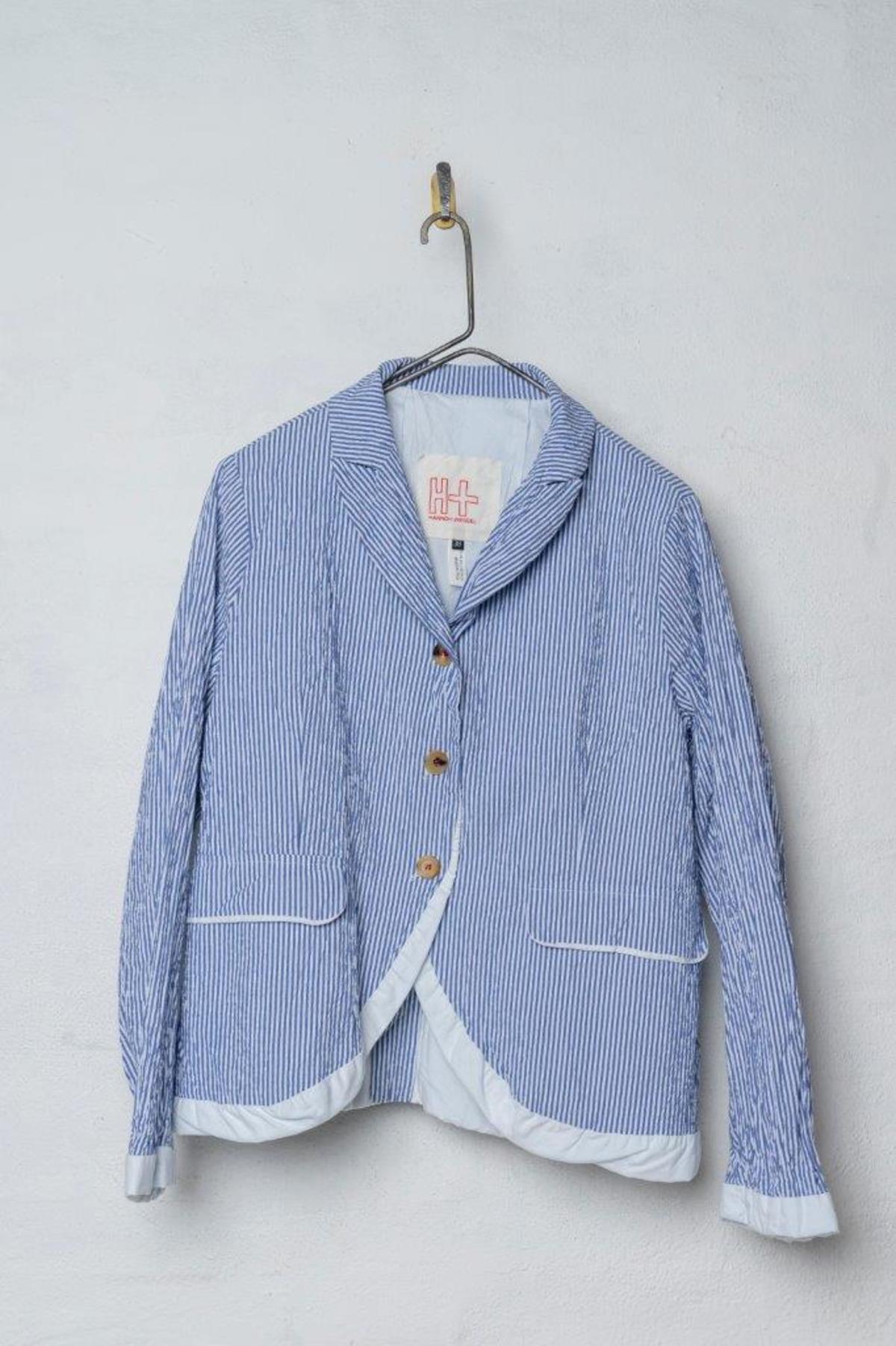 H+ Hannoh Wessel Jacket Vittoria - Blue Stripe Seersucker