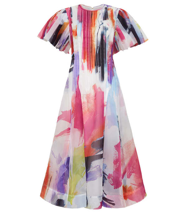 Aje Nova Pleated Midi Dress - Multi | Garmentory