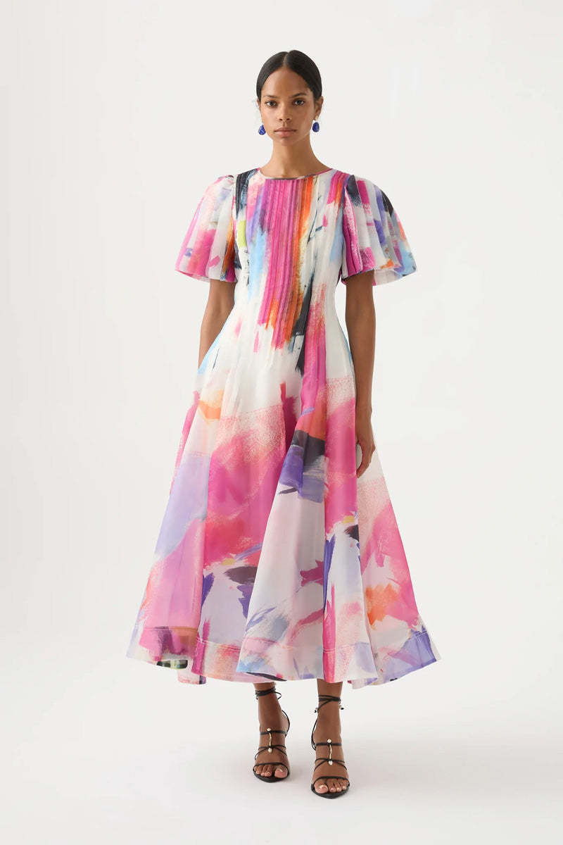 【AJE】可憐ピンク色プリーツドレスNova Pleated Midi Dress Nova Pleated Midi Dress | Chalk Pink | Aje – Aje ROW