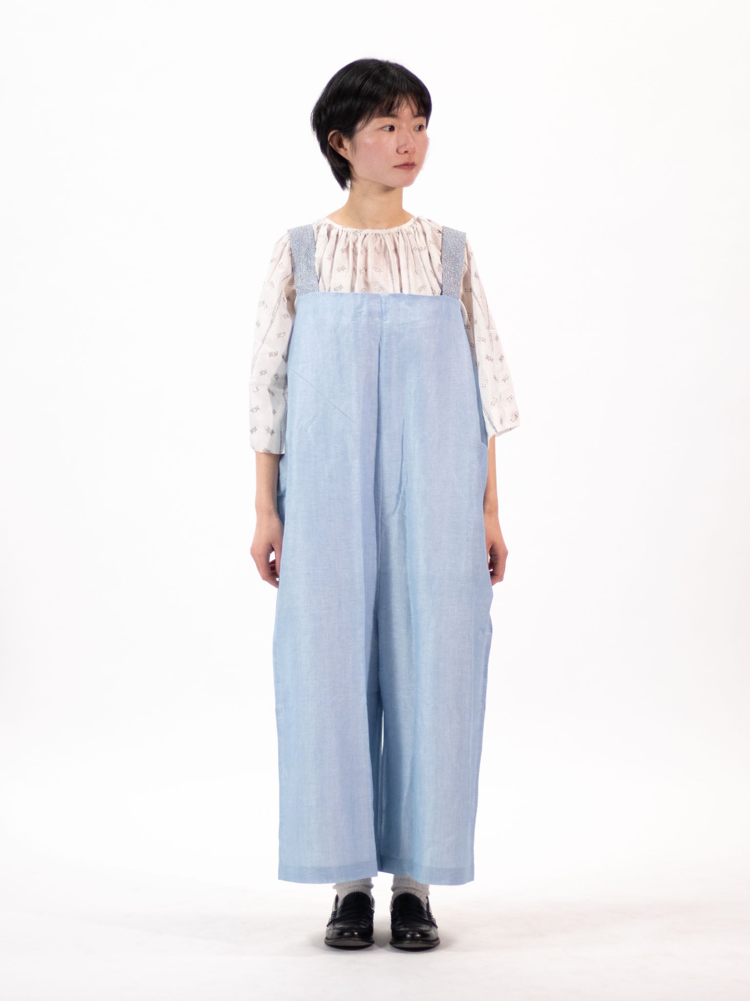 Bunon Embroidery Overall - Icy Blue | Garmentory