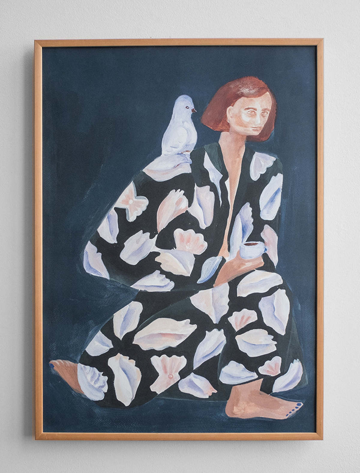 Fine Little Day ポスター50x70cm sofia lind Fine Little Day x Sofia Lind Poster - Lady With her Bird Friend