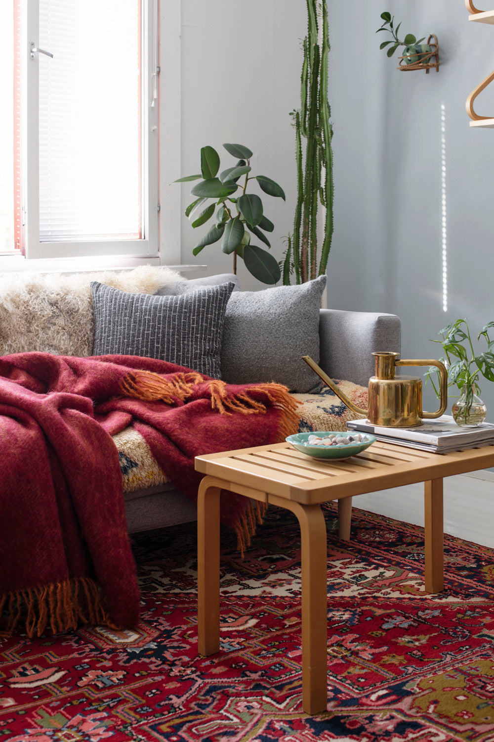 Lapuan Kankurit REVONTULI Mohair/Wool Blanket - Rust  