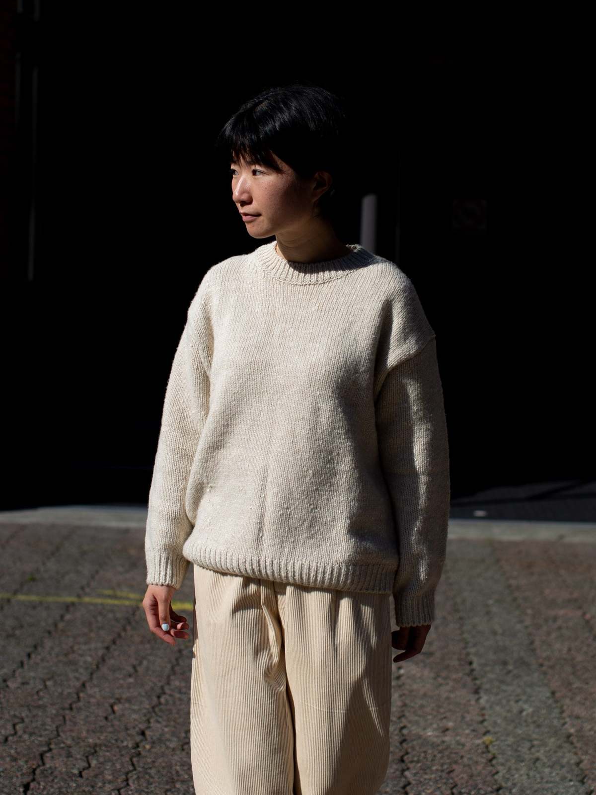 evam eva Silk Wool Pullover - Ecru | Garmentory