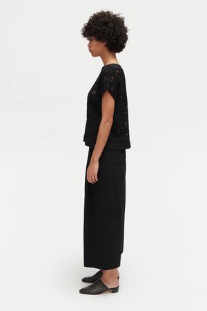 Rachel Comey Cash Top Black Dragonfly Crochet Garmentory