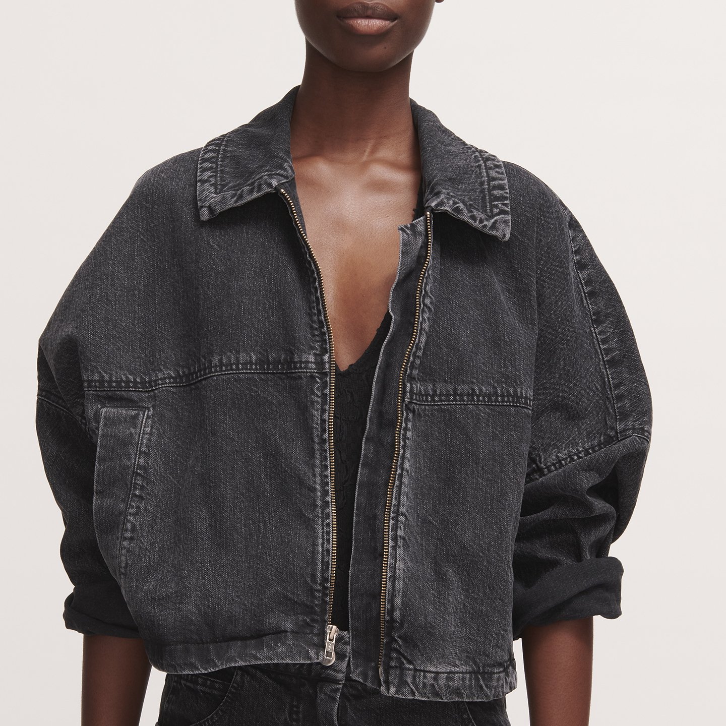 Rachel Comey Algardi Jacket - Black Washed Salinas Denim | Garmentory